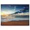 Designart - Sunrise and Glowing Waves in Ocean - Seascape Canvas Art Print